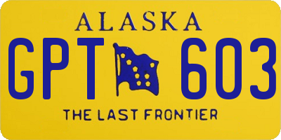 AK license plate GPT603