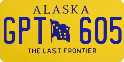 AK license plate GPT605