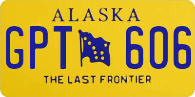 AK license plate GPT606