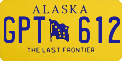 AK license plate GPT612