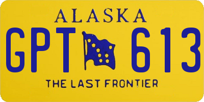 AK license plate GPT613