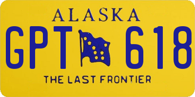 AK license plate GPT618