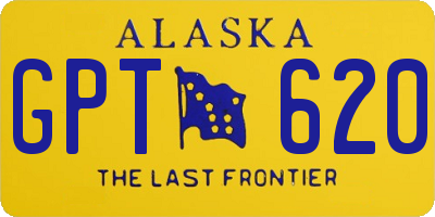 AK license plate GPT620
