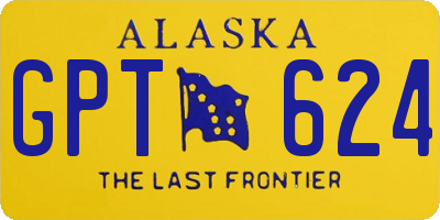 AK license plate GPT624
