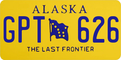 AK license plate GPT626