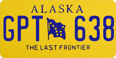 AK license plate GPT638
