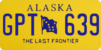 AK license plate GPT639