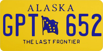 AK license plate GPT652