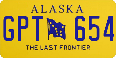 AK license plate GPT654