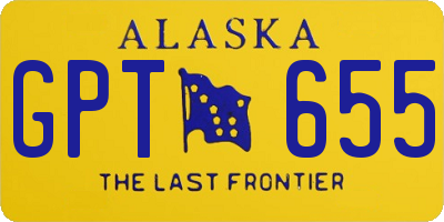 AK license plate GPT655
