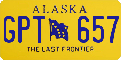 AK license plate GPT657