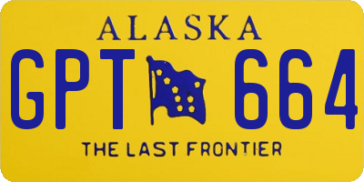 AK license plate GPT664