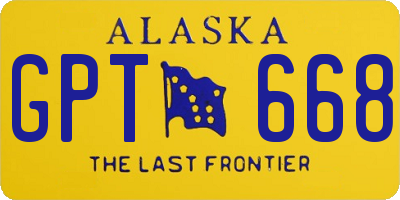 AK license plate GPT668