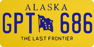AK license plate GPT686