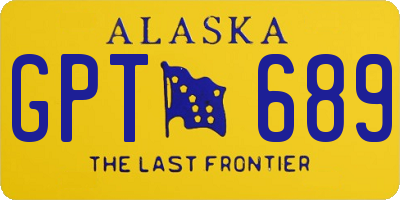 AK license plate GPT689
