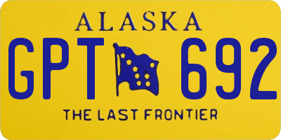 AK license plate GPT692