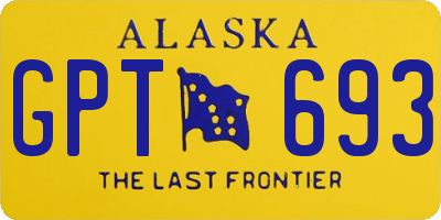 AK license plate GPT693