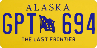 AK license plate GPT694