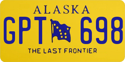 AK license plate GPT698
