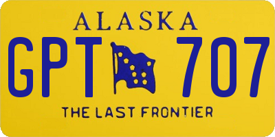 AK license plate GPT707
