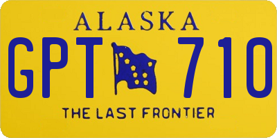 AK license plate GPT710