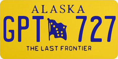 AK license plate GPT727