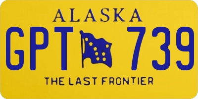 AK license plate GPT739