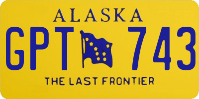 AK license plate GPT743