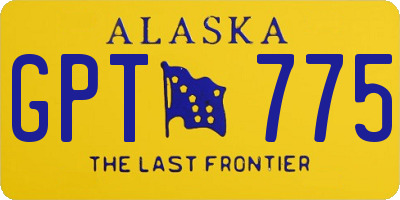 AK license plate GPT775