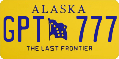 AK license plate GPT777