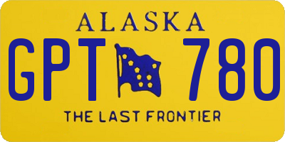 AK license plate GPT780