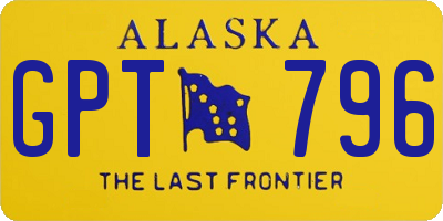 AK license plate GPT796