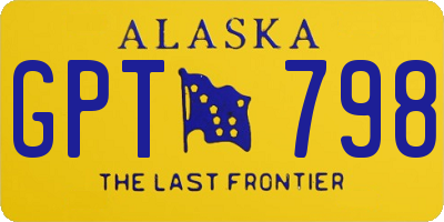 AK license plate GPT798