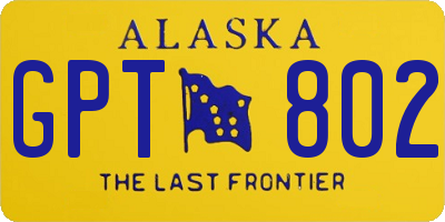 AK license plate GPT802