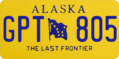 AK license plate GPT805