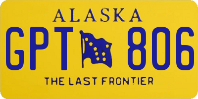 AK license plate GPT806