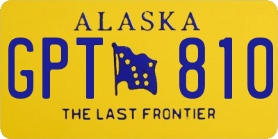 AK license plate GPT810