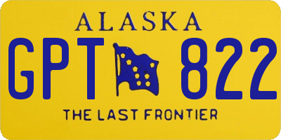 AK license plate GPT822