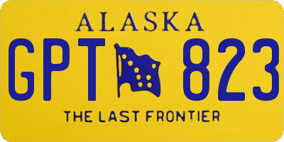 AK license plate GPT823