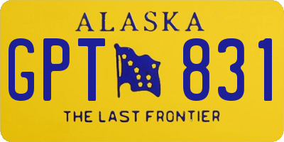 AK license plate GPT831