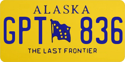 AK license plate GPT836