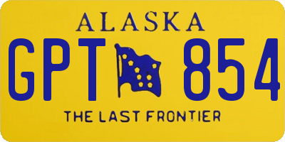 AK license plate GPT854