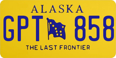 AK license plate GPT858