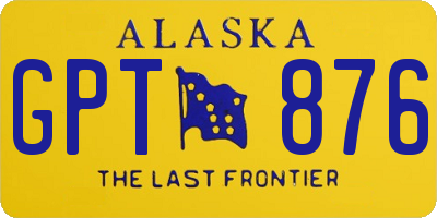 AK license plate GPT876