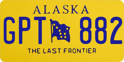 AK license plate GPT882