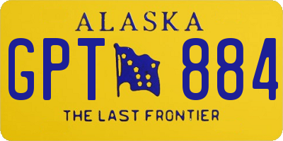 AK license plate GPT884