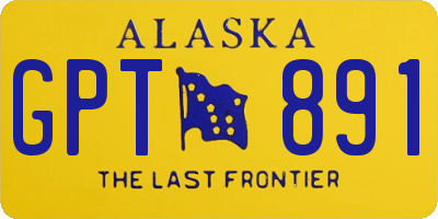 AK license plate GPT891
