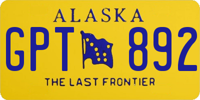 AK license plate GPT892