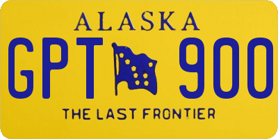 AK license plate GPT900