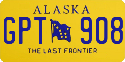 AK license plate GPT908